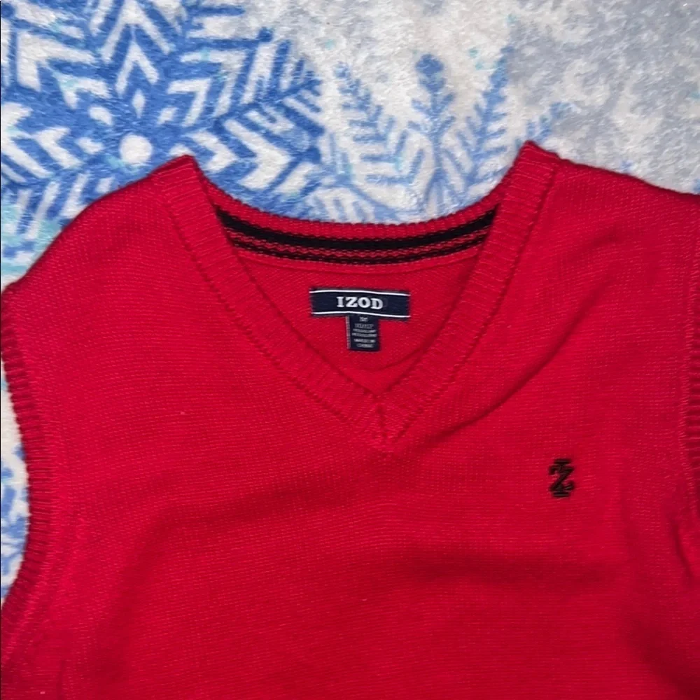 IZOD boys Red Sweater Vest